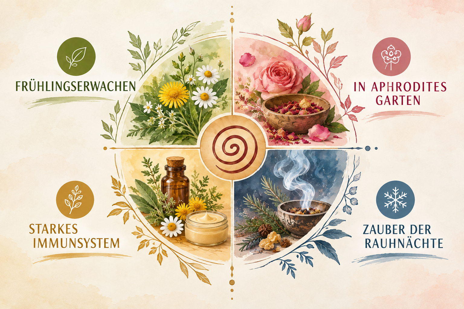 Kräuterwissen im Jahreskreis - 4 Workshops durch das Kräuterjahr